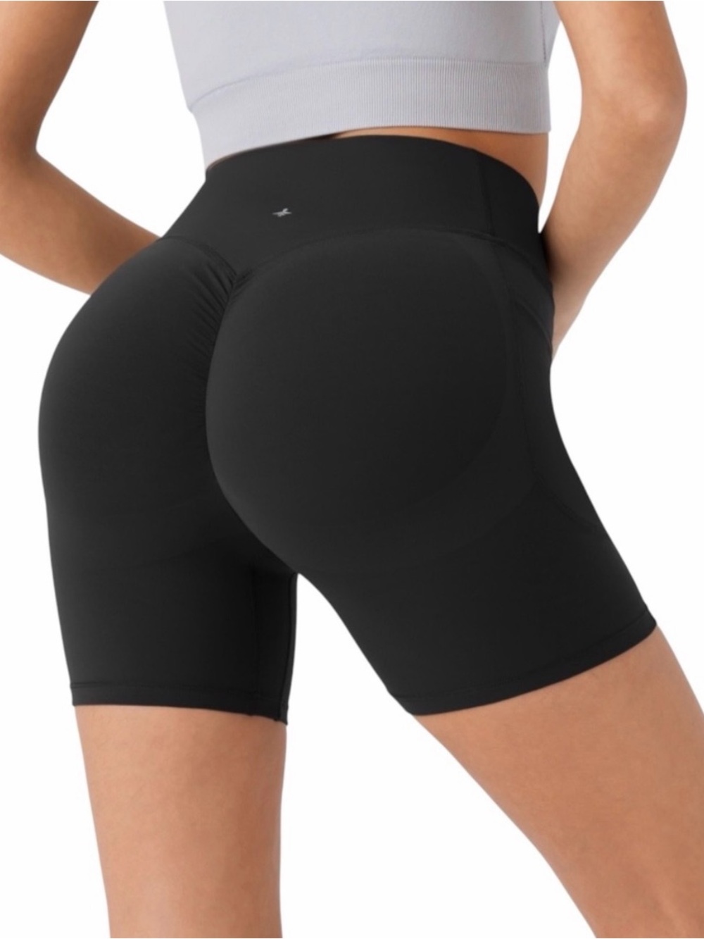 High-Waist Black Women’s Sculpting Bike Shorts
